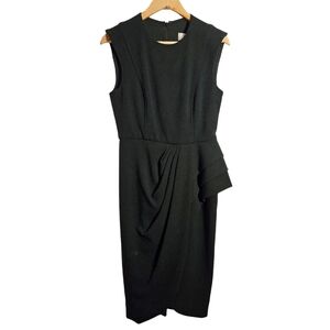 Badgley‎ Mischka structured draped sheath dress